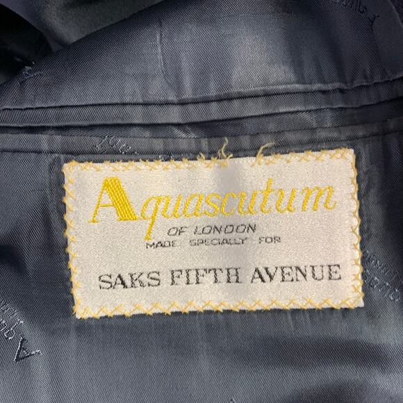 AQUASCUTUM Size 42 Navy Wool Single Breasted Sport Coat - Picture 5 of 8